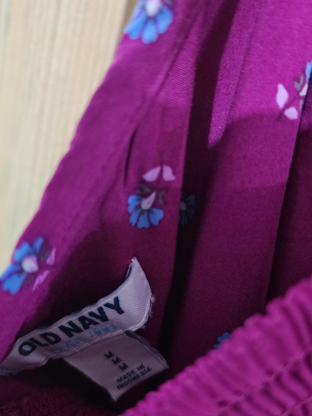 Old Navy Women’s Magenta Floral Spaghetti Strap Dress - Picture 2 of 4